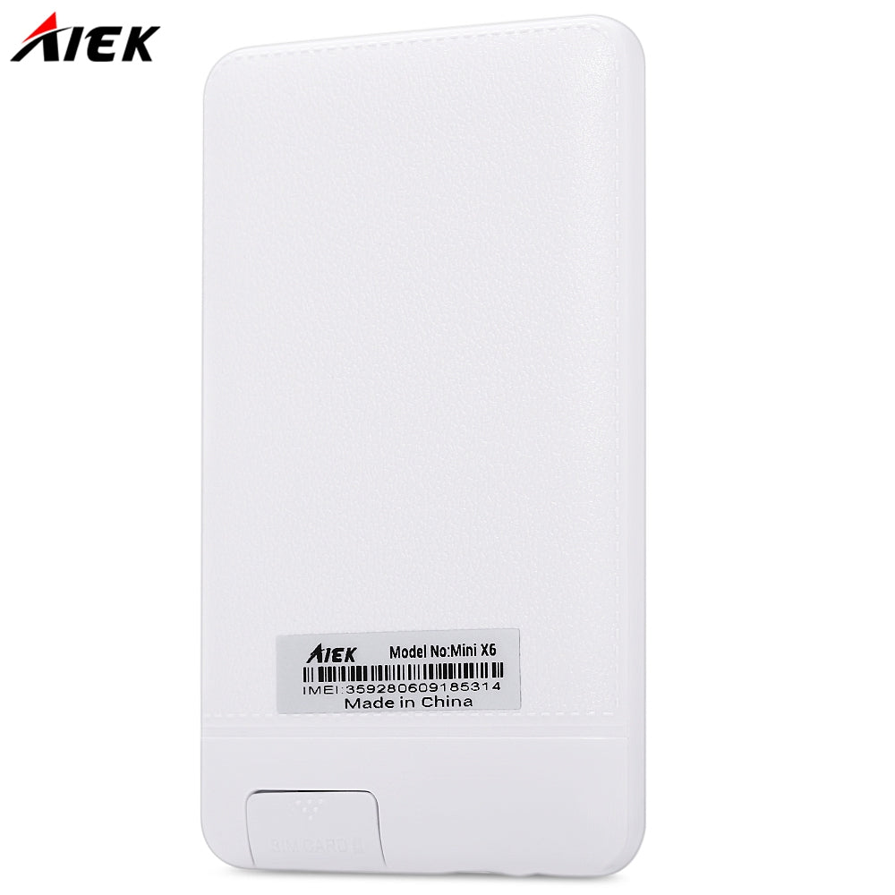 AIEK X6 1.0 inch Ultra-thin Card Phone Bluetooth 3.0 FM Audio Player