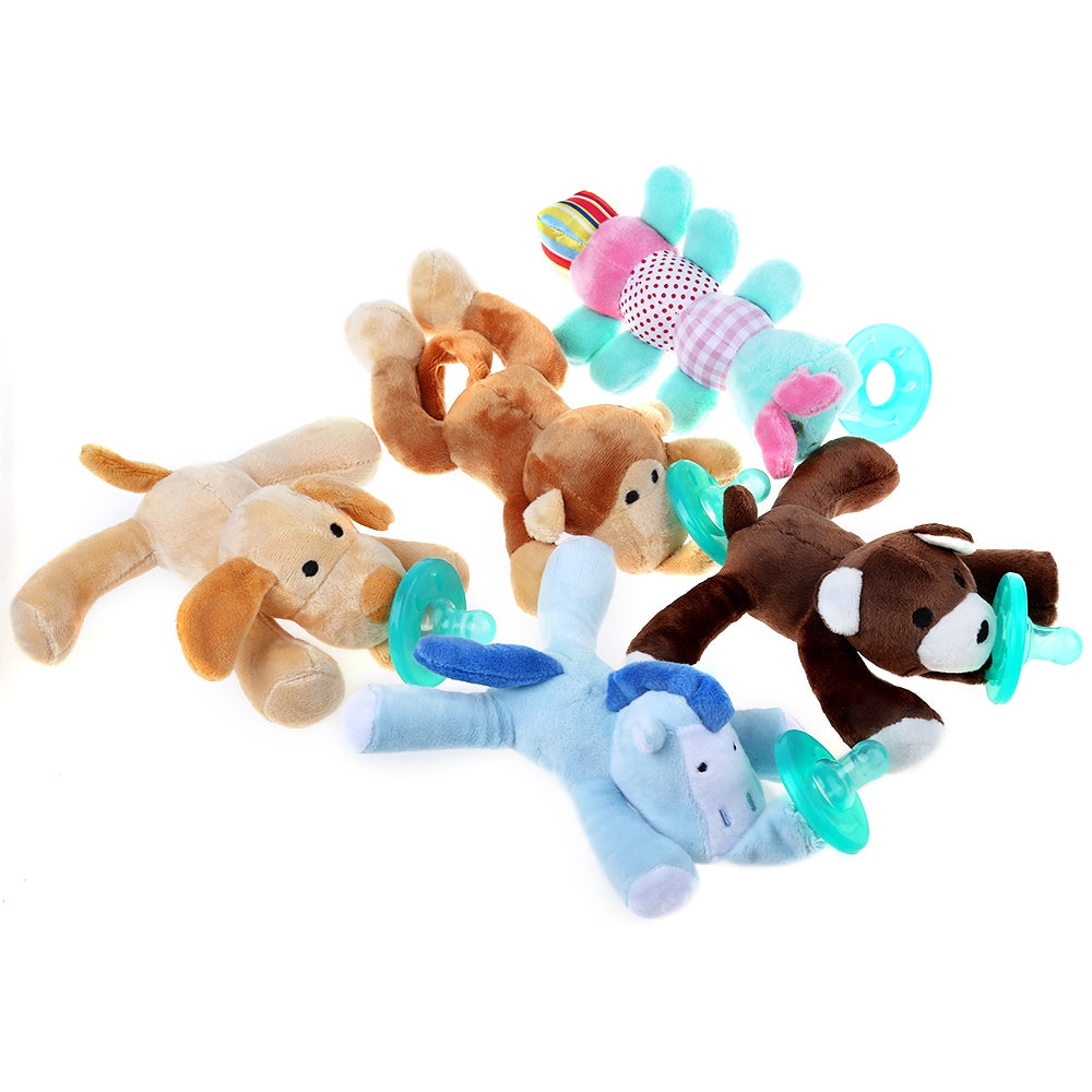 Cute Infant Animal Silicone Wubbanub Cuddly Soft Plush Toy