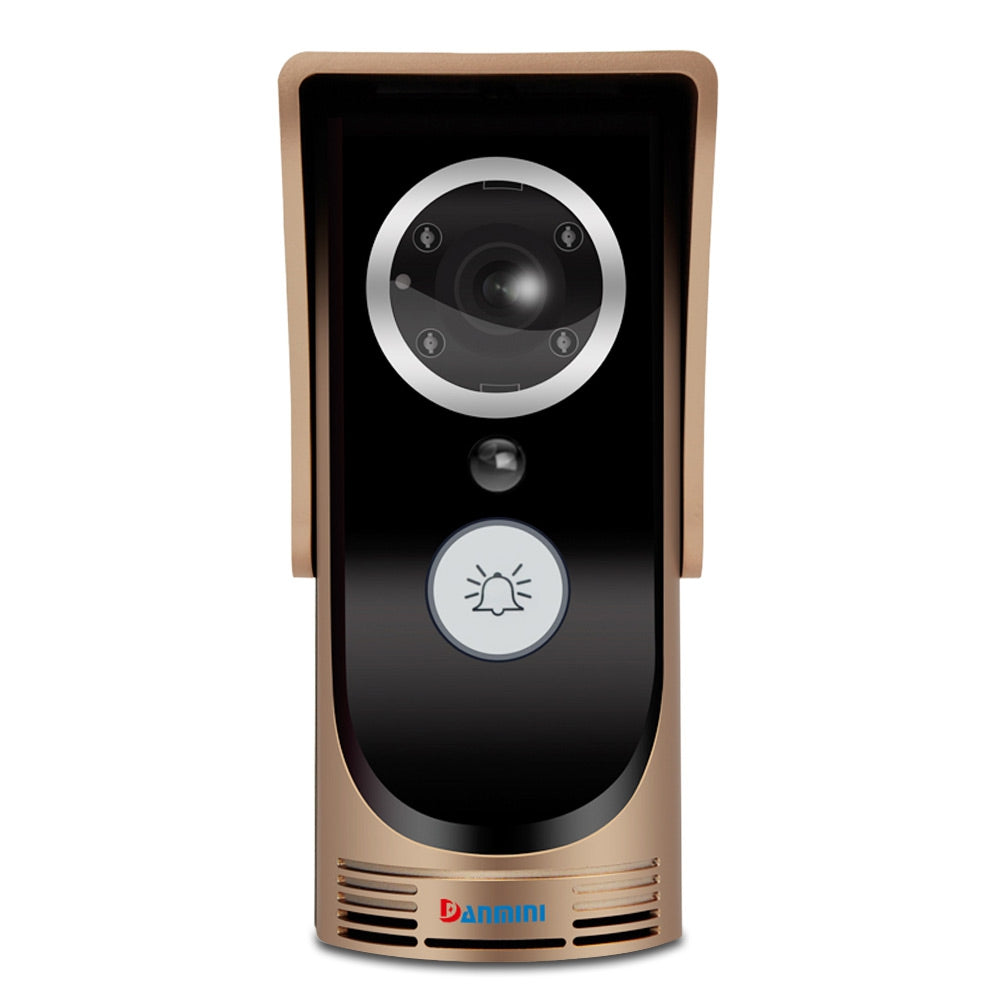 Danmini WiFi Visible Door Bell Remote Video Intercom Unlock Motion Detection 1MP Night Vision