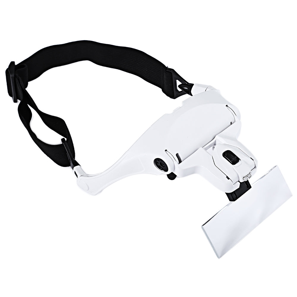 2 LEDs Headband Glasses Interchangeable Style Magnifying Glass Magnifier with 1.0X / 1.5X / 2.0X...