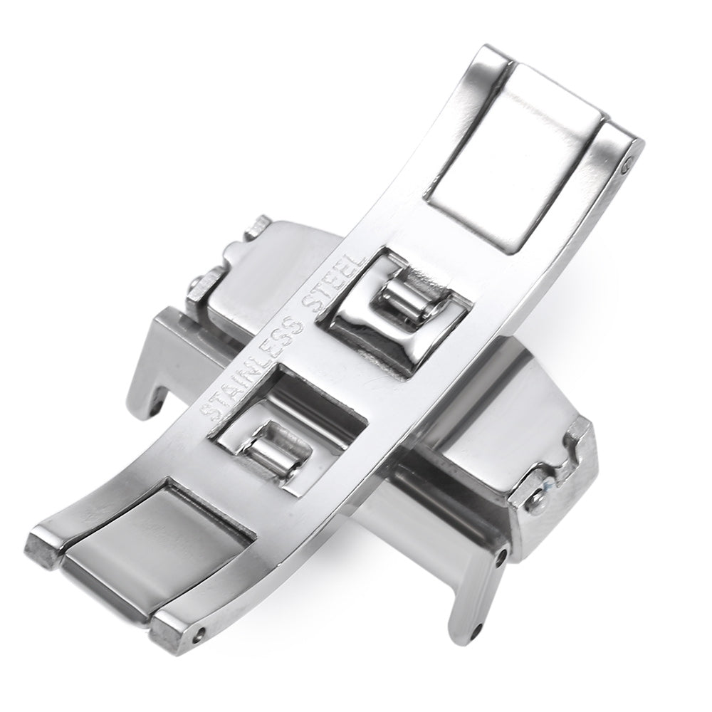 12MM Stainless Steel Watch Buckle Butterfly Clasp  for Leather Straps Bands