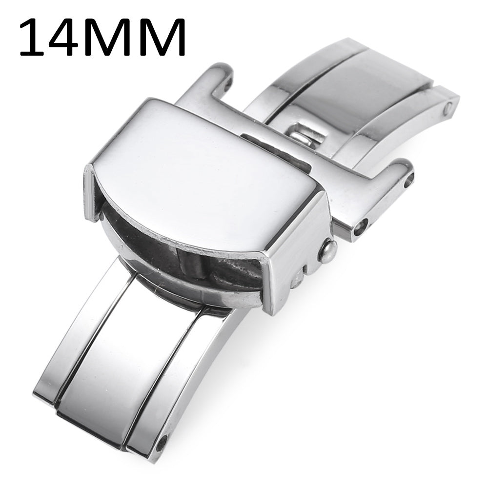 12MM Stainless Steel Watch Buckle Butterfly Clasp  for Leather Straps Bands