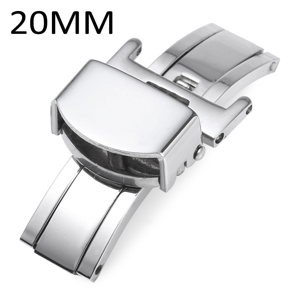 12MM Stainless Steel Watch Buckle Butterfly Clasp  for Leather Straps Bands