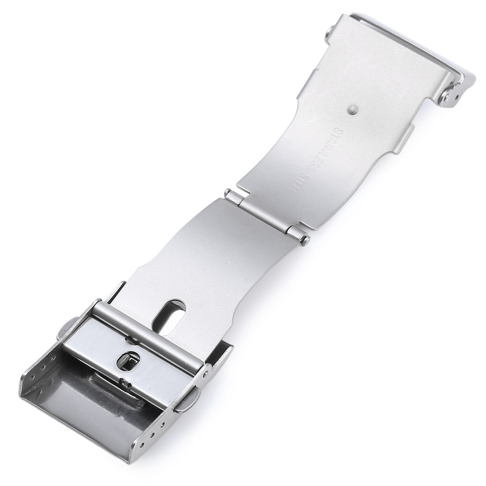 18MM Stainless Steel Fold Over Clasp Watch Buckle with Push Button