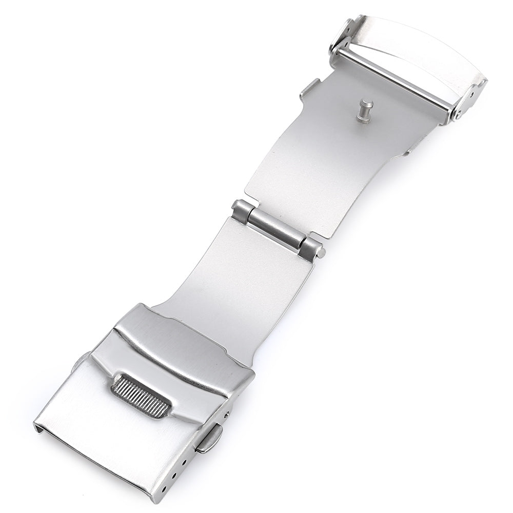 18MM Stainless Steel Fold Over Clasp Watch Buckle with Push Button