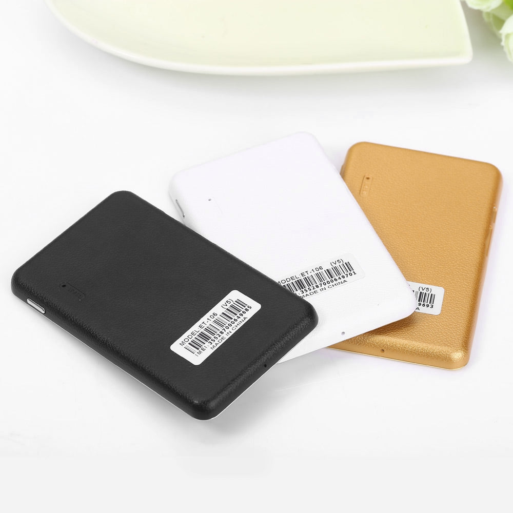 AIEK V5 1.8 inch Ultra-thin Quad Band Card Phone Bluetooth 3.0 FM Audio Player