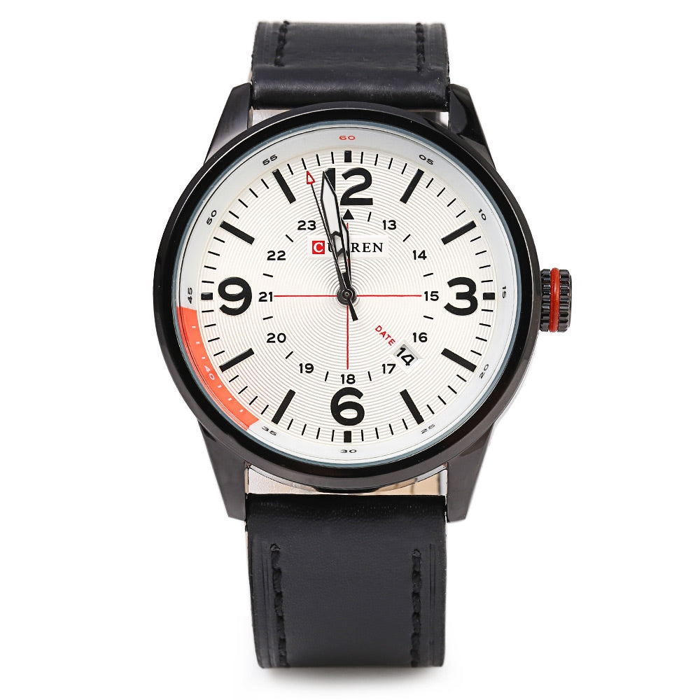 CURREN 8215 Business Style Male Quartz Watch with Date Showing