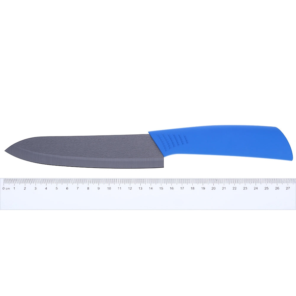 5 in 1 Kitchen Fruit Vegetable Paring Tool Set Black Blade Nonslip Handle Ceramic Knives with Pe...