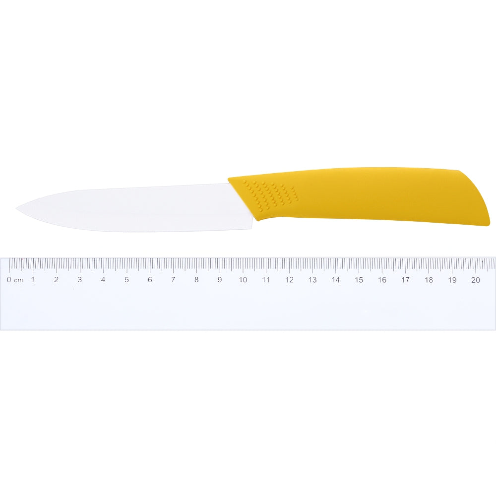 5 in 1 Kitchen Fruit Vegetable Paring Tool Set White Blade Nonslip Handle Ceramic Knives with Pe...