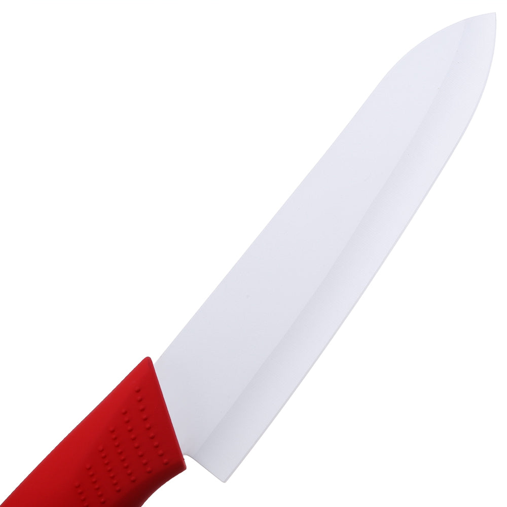 5 in 1 Kitchen Fruit Vegetable Paring Tool Set White Blade Nonslip Handle Ceramic Knives with Pe...