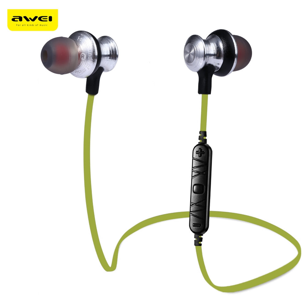 Awei A980BL Wireless Sports Bluetooth 4.0 Noise Isolation Earphones with Handsfree Songs Track F...