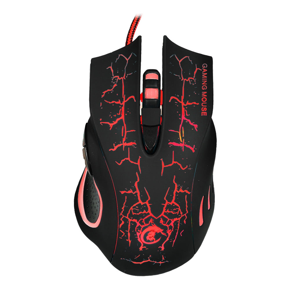 A888 5500 DPI Professional USB Wired Optical 6-Key Gaming Mouse with Colorful Light