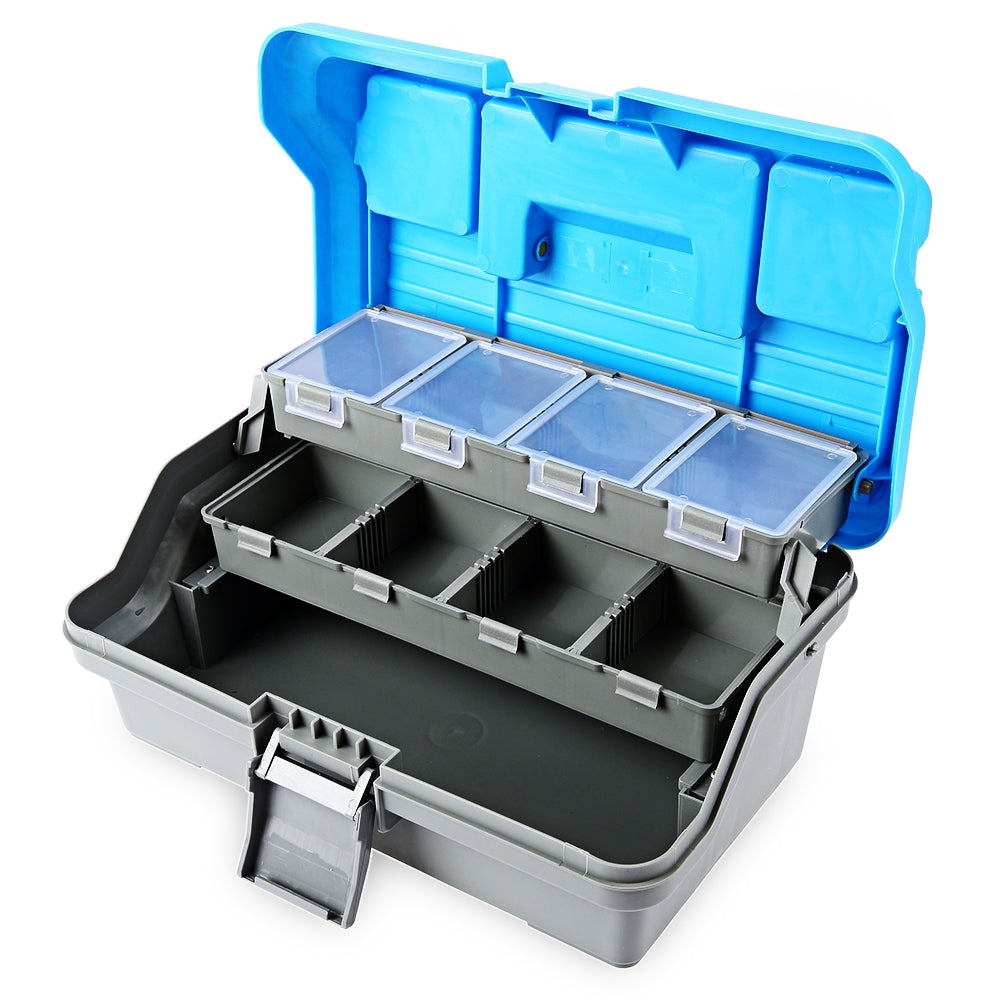 3 Layer Multifunctional Carp Fly Fishing Tackle Plastic Handle Box