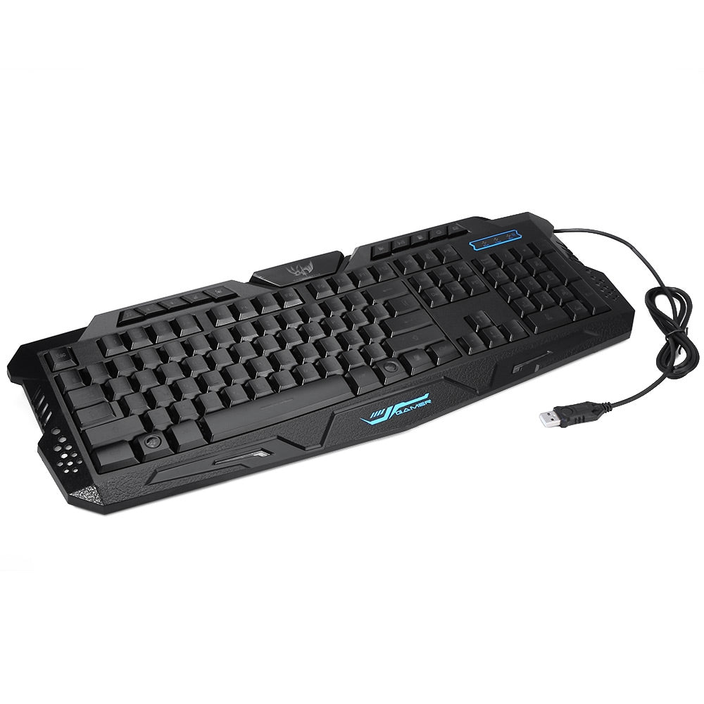 A877 1.5m Cable Three Backlight Colors USB Wired Gaming Keyboard with Adjustable Light Brightnes...