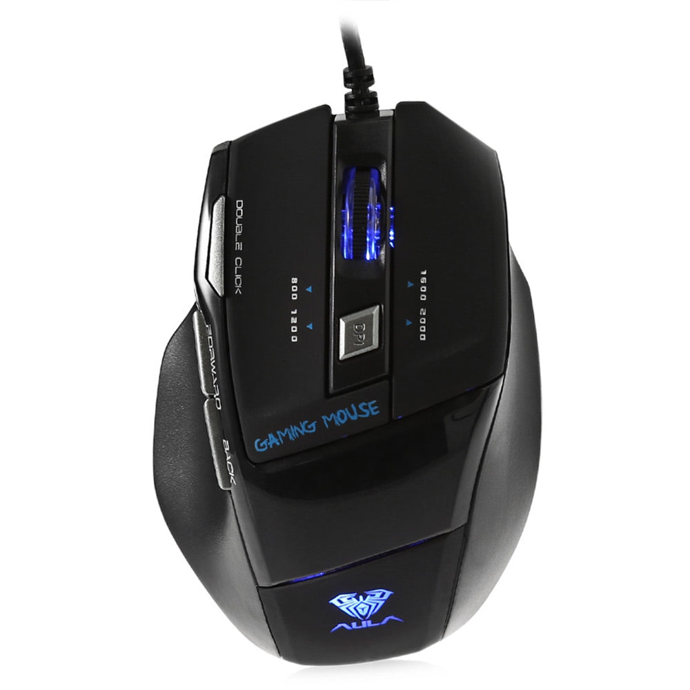 AULA 2000DPI USB 7D Optical Game Mouse Support Dual Mode Switchable System