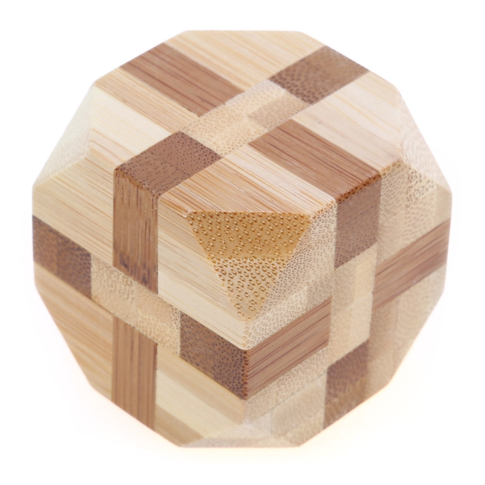 3D Interlocking Tetrakaidecahedron Wooden Burr Puzzle Kong Ming IQ Brain Teaser Intelligent Toy