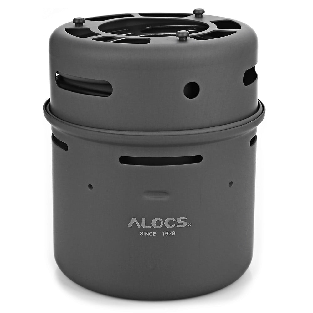 ALOCS CW - C01 Portable  1 - 2 Person 7pcs Camping Cook Set for Outdoor Hiking Picnic