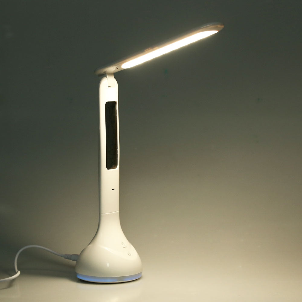 3 Level Dimmable LED Touch Sensitive Desk Light with Calendar Temperature Alarm Clock