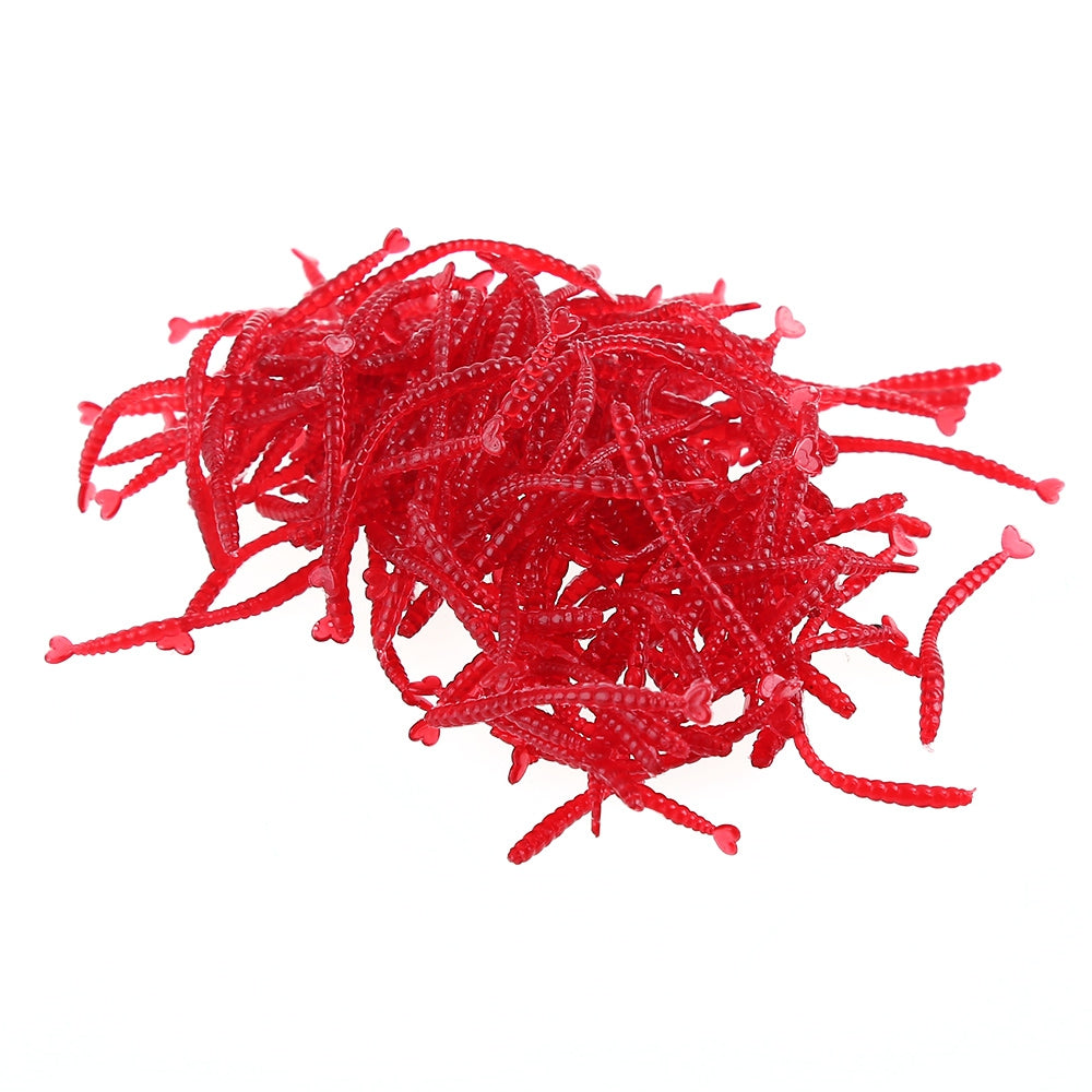 2CM 200pcs Ultralight Red Fishing Bait Outdoor Lure Camping Tools Kit