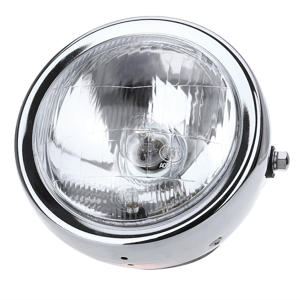 6-Inch Motorcycle Headlight Side Mount Round Motor Headlamp with Metal Housing