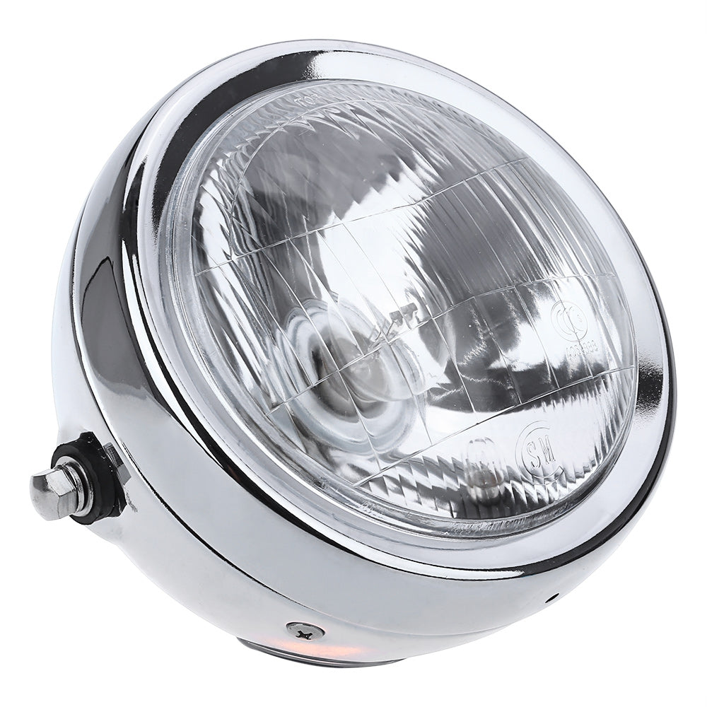 6-Inch Motorcycle Headlight Side Mount Round Motor Headlamp with Metal Housing