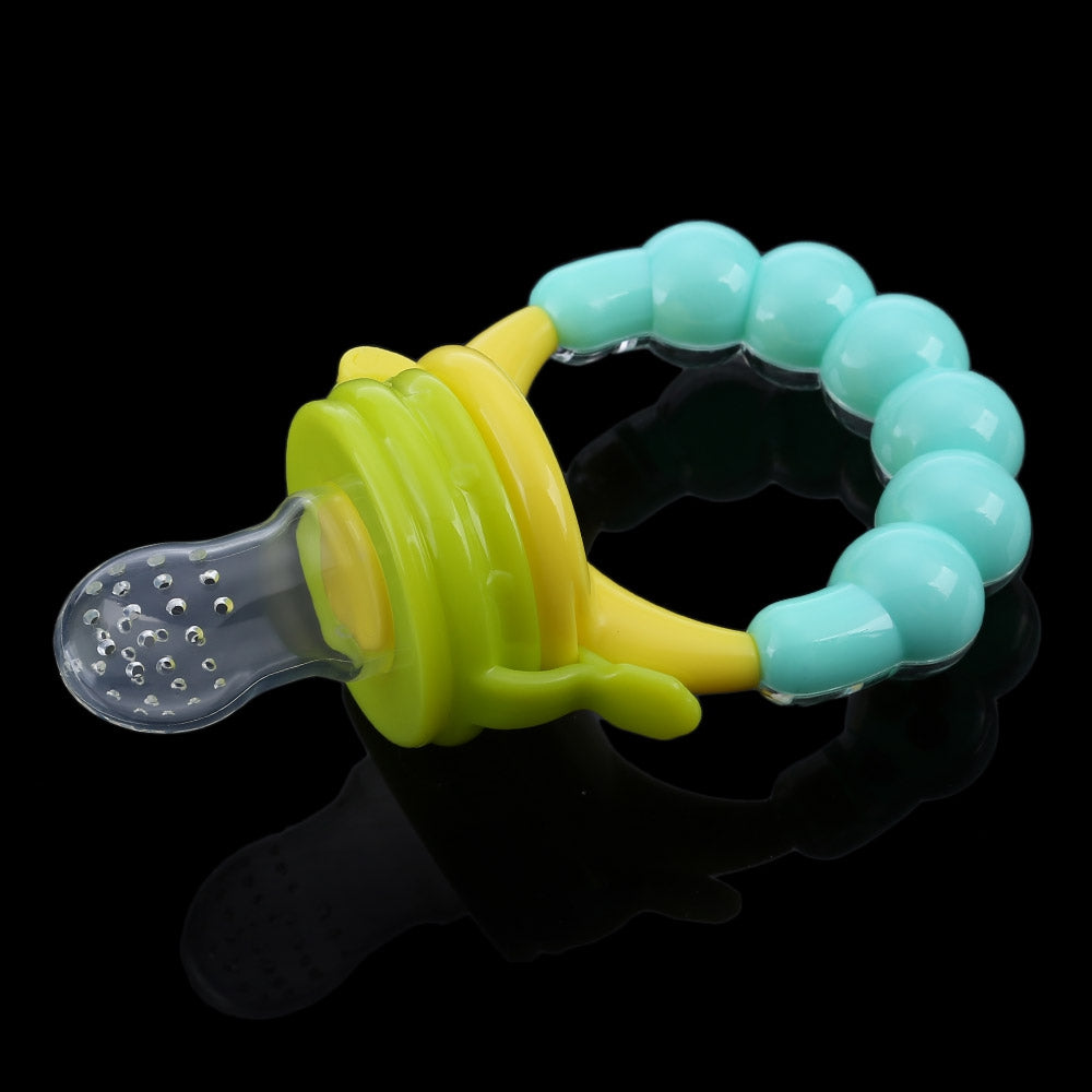 Babies Nipple Fresh Fruit Vegetable Nibbler Feeder Feeding Tool with Bell