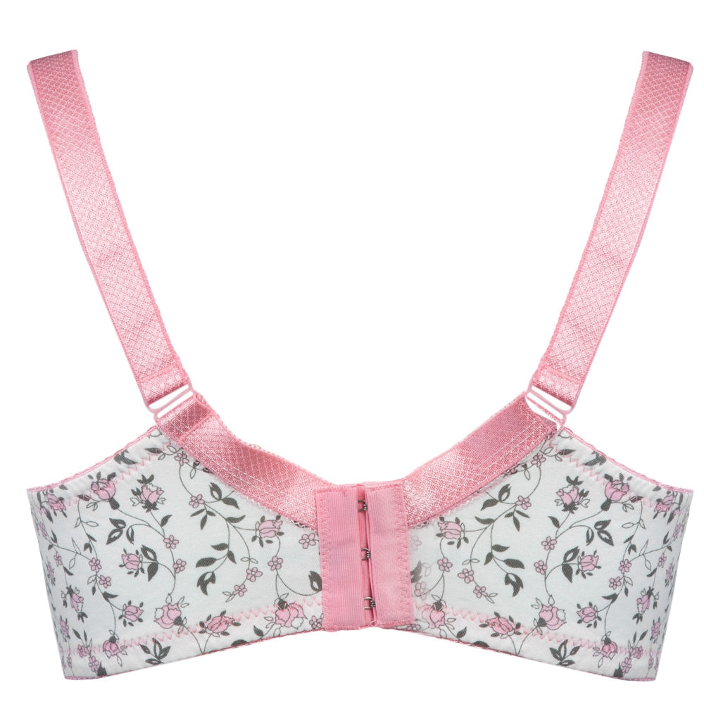 Adjustable Floral Print Front Button Wirefree Cotton Maternity Breastfeeding Nursing Bra