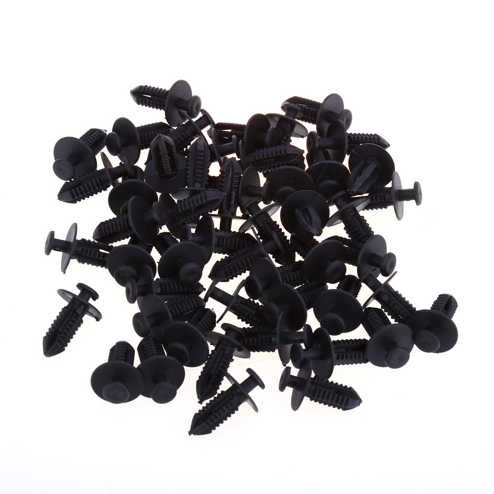 50pcs 1595 Car Plastic Rivets Door Fender Push-type Fastener Retainer Clips