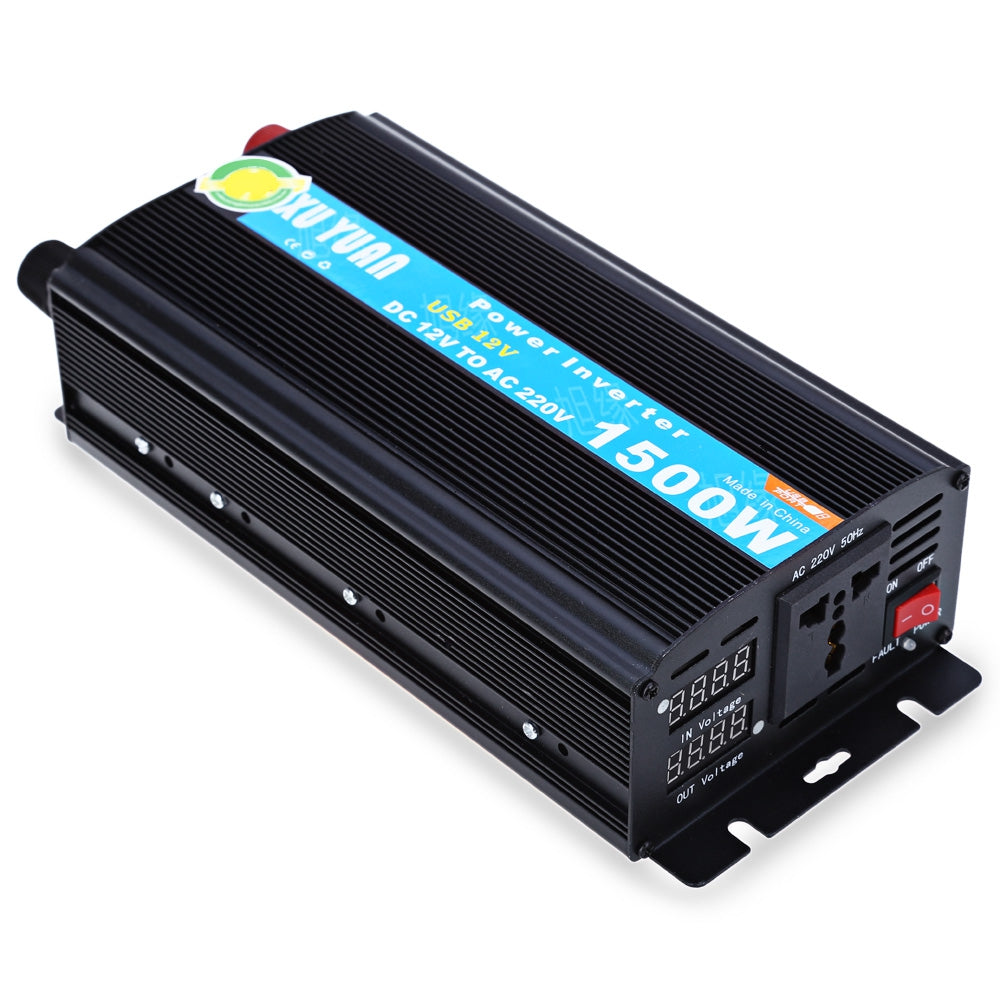 1500W DC 12V to AC 220V Solar Power Inverter Car Automotive Power Converter