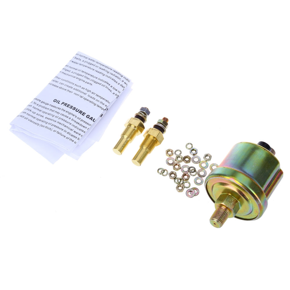 B735 52MM 3 in1 Car Accuracy Meter Auto Gauge Water Temperature Oil Pressure Sensor Triple Kit