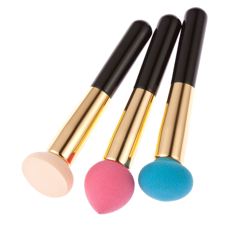 3pcs Cosmetic Liquid Cream Foundation Concealer Sponge Brushes