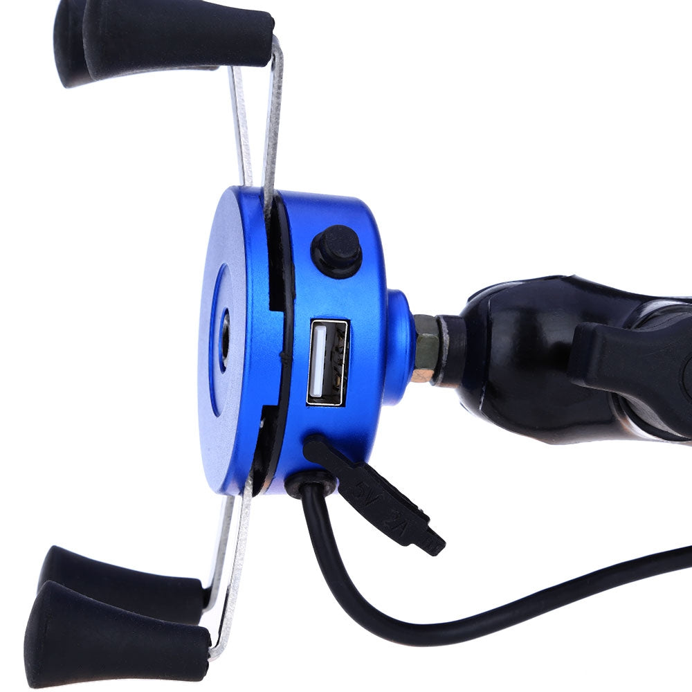 CS - 416 X Type Motorcycle Phone Holder USB Socket Power Outlet Charger