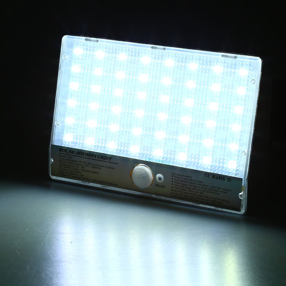 48 LEDs Solar Powered Motion Sensor Light for Street