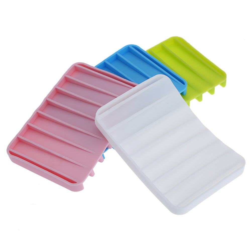 Colorful Silicone Soap Dish Soapbox Jewelry Stand Bathroom Tool Creative Gadget