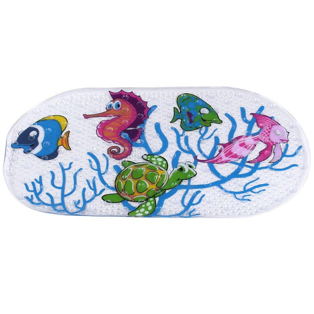 Cartoon Anti-slip PVC Bath Mat Bathroom Safety Suction Cups Carpet Shower Floor Cushion Rug