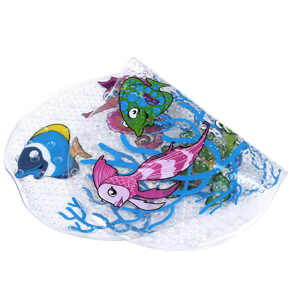 Cartoon Anti-slip PVC Bath Mat Bathroom Safety Suction Cups Carpet Shower Floor Cushion Rug