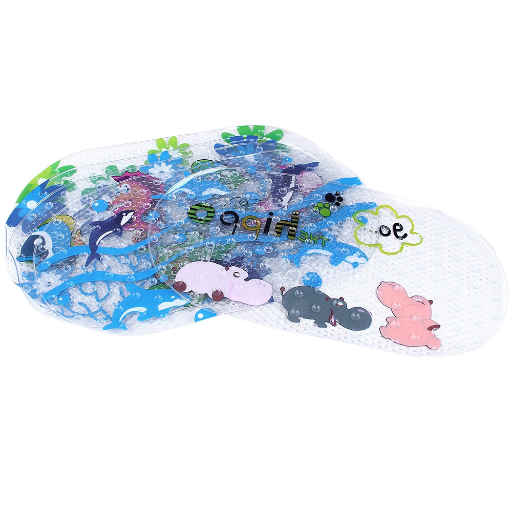 Cartoon Anti-slip PVC Bath Mat Bathroom Safety Suction Cups Carpet Shower Floor Cushion Rug