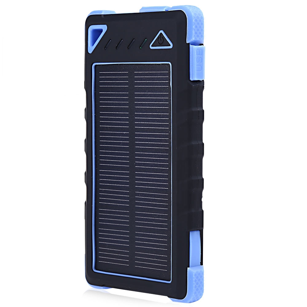 CHARMPIE S80 Waterproof Solar Battery Charger 8000mAh LED Light 8 Pin Micro USB Cable Dual USB P...