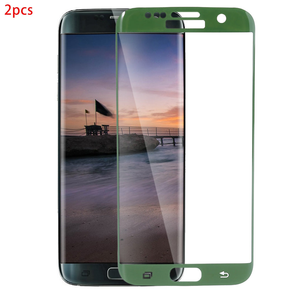 2pcs 3D 9H Ultra-thin Tempered Glass Film HD Clear Curved Screen Protector for Samsung S7 Edge