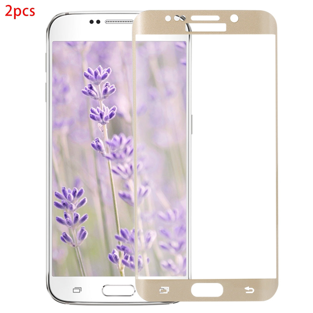 2pcs 3D 9H Ultra-thin Tempered Glass Film HD Clear Curved Screen Protector for Samsung S6 Edge Plus