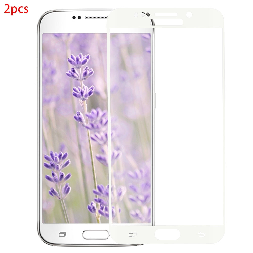 2pcs 3D 9H Ultra-thin Tempered Glass Film HD Clear Curved Screen Protector for Samsung S6 Edge Plus