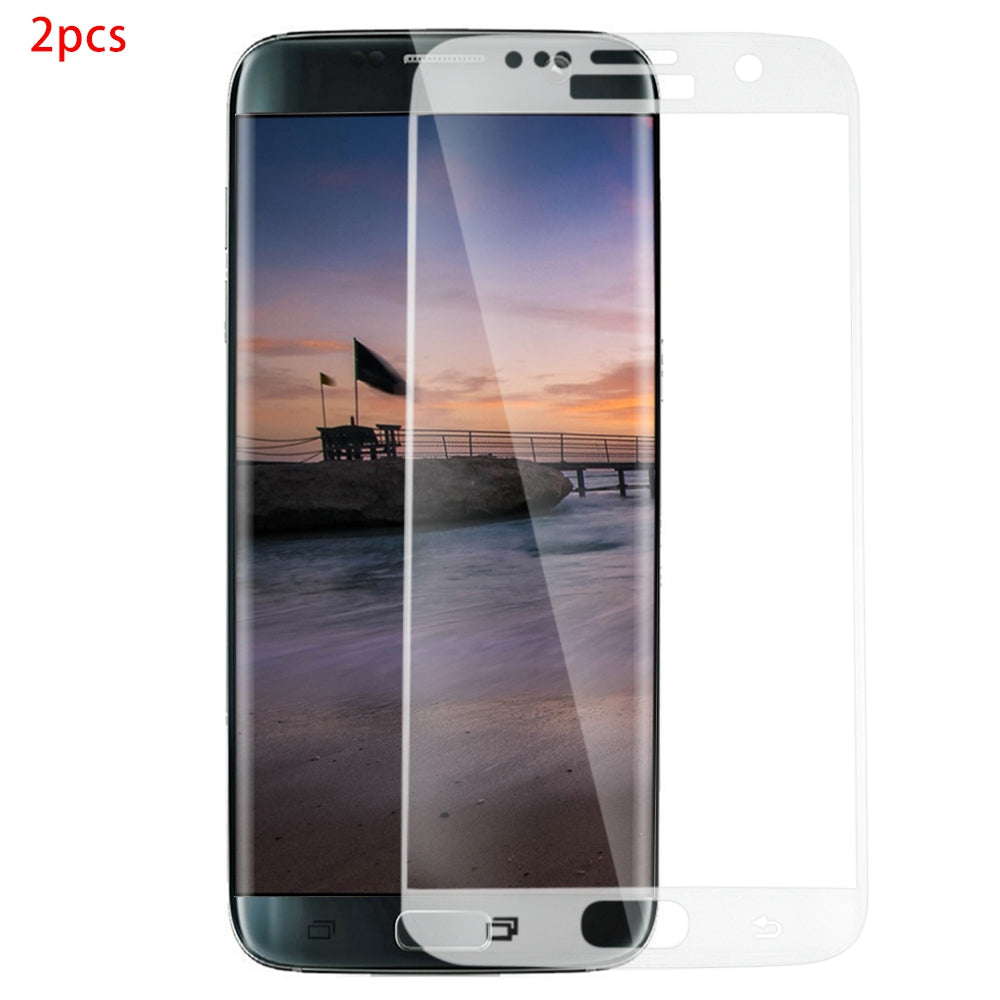 2pcs 3D 9H Ultra-thin Tempered Glass Film HD Clear Curved Screen Protector for Samsung S7 Edge
