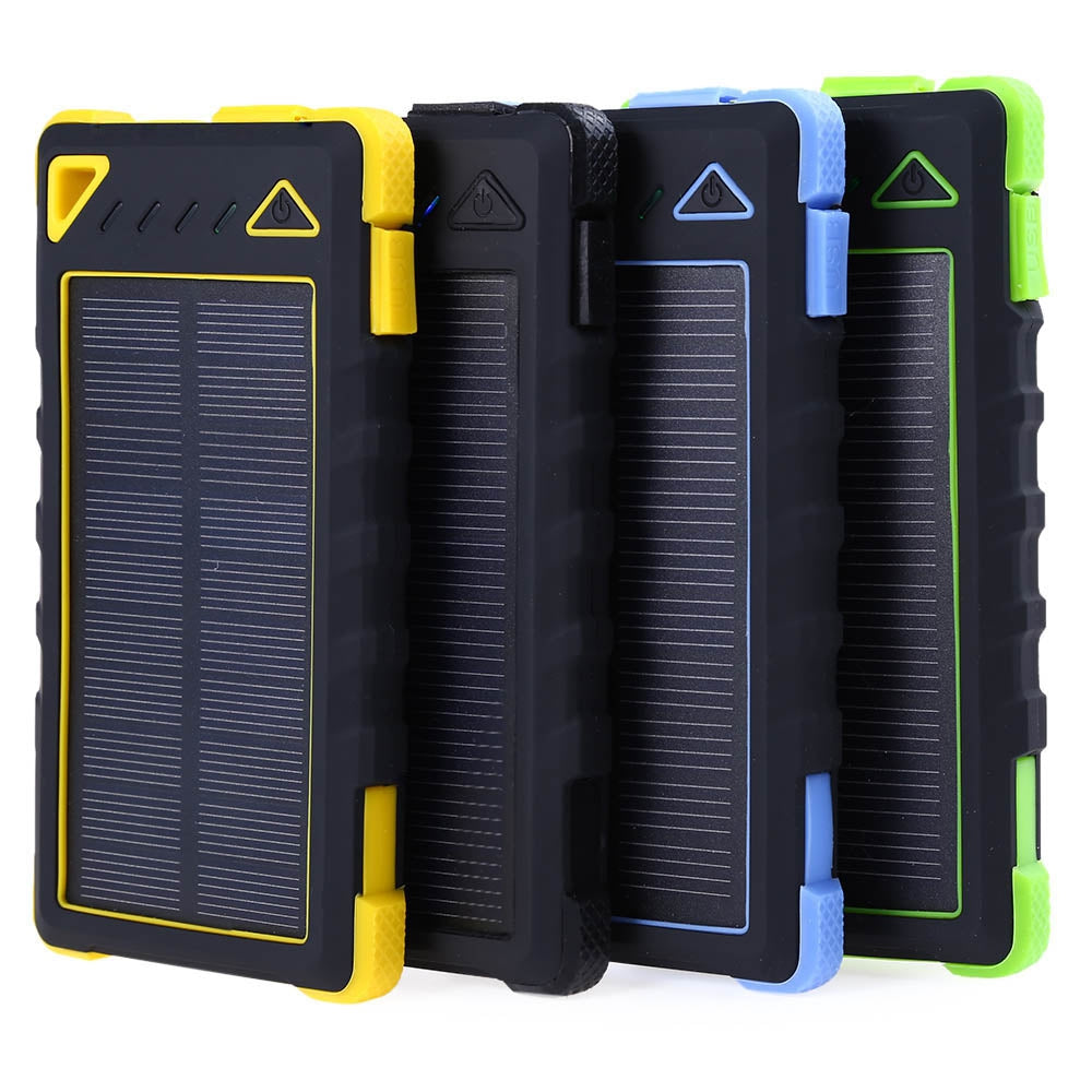 CHARMPIE S80 Waterproof Solar Battery Charger 8000mAh LED Light 8 Pin Micro USB Cable Dual USB P...