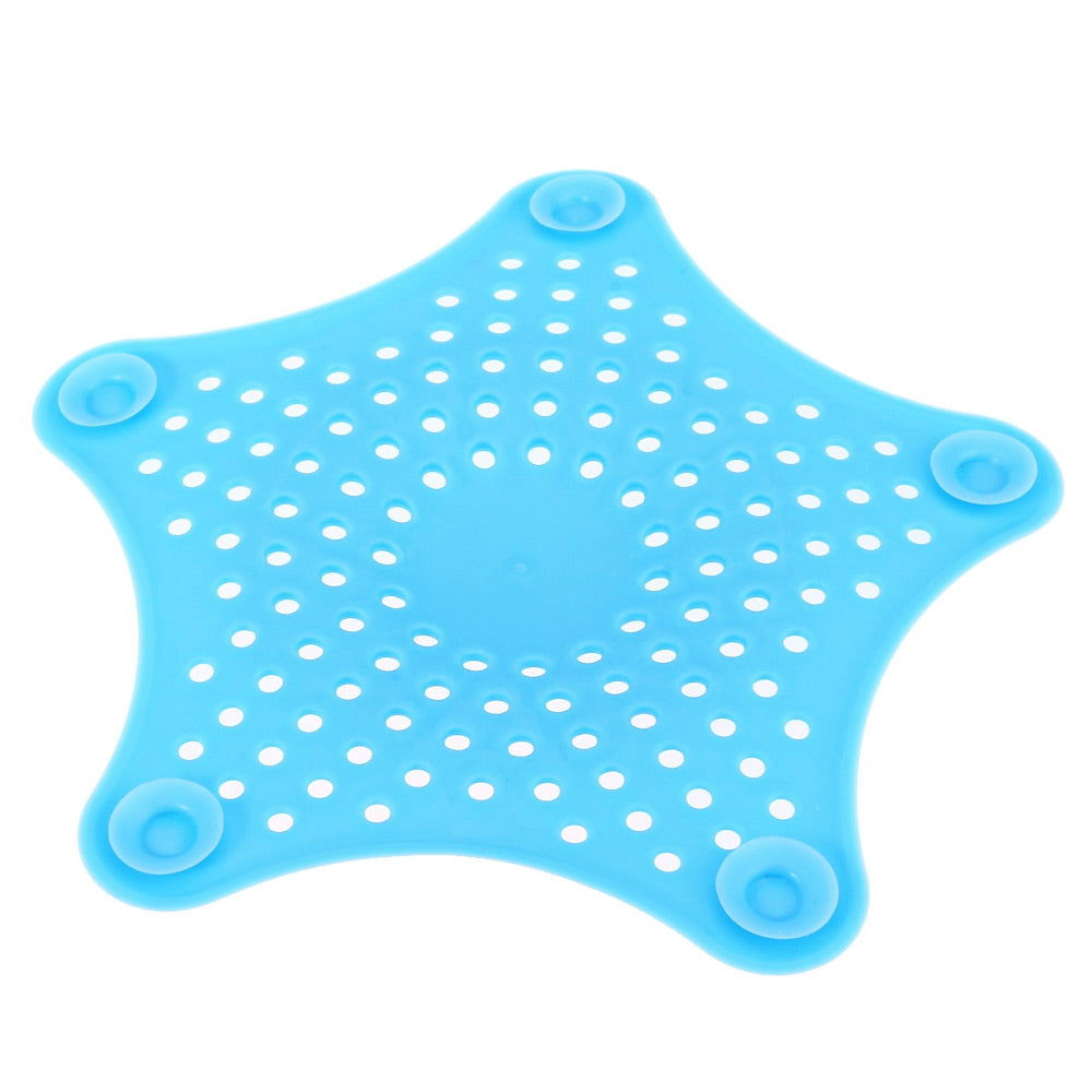 Cute Star Shape Floor Drain Hair Stopper Bath Catcher Sink Strainer Sewer Filter