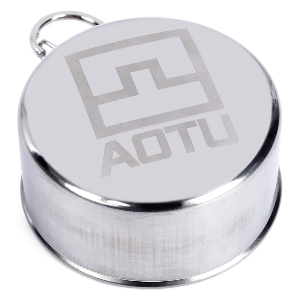 AOTU Telescopic Stainless Steel Cup with Buckle Three Section Outdoor Tool