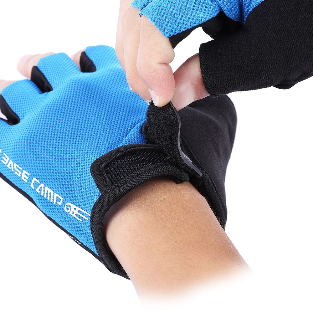 BaseCamp Shock-absorbing Foam Pad Half Finger Bike Gloves