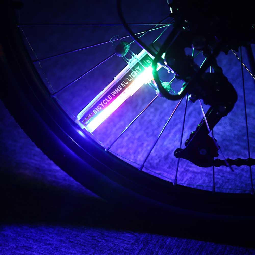 Bicycle Cycling Bike Colorful 16 LEDs 42 Patterns Water Resistant Spoke Wheel Light