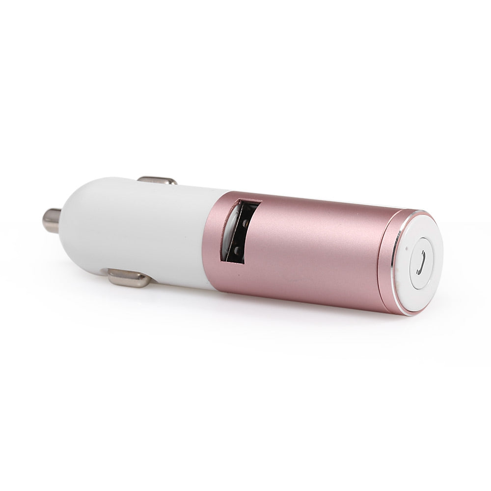AWEI A870BL 12 - 28V Multi-function Bluetooth V4.0 Hands-free Call Headset 5V 2.1A USB Car Charger