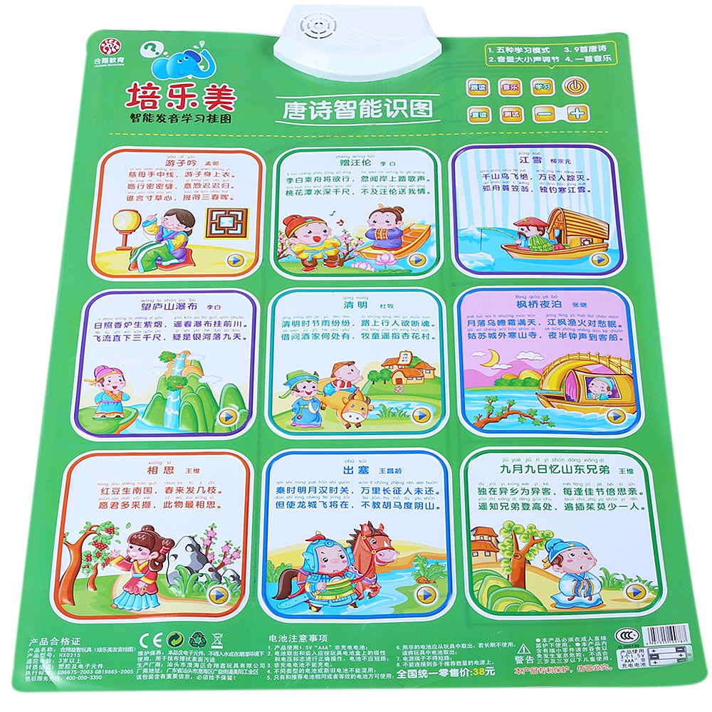 Baby Bump Sound Wall Charts Both English Chinese Pronunciation Early Educational Child Toy