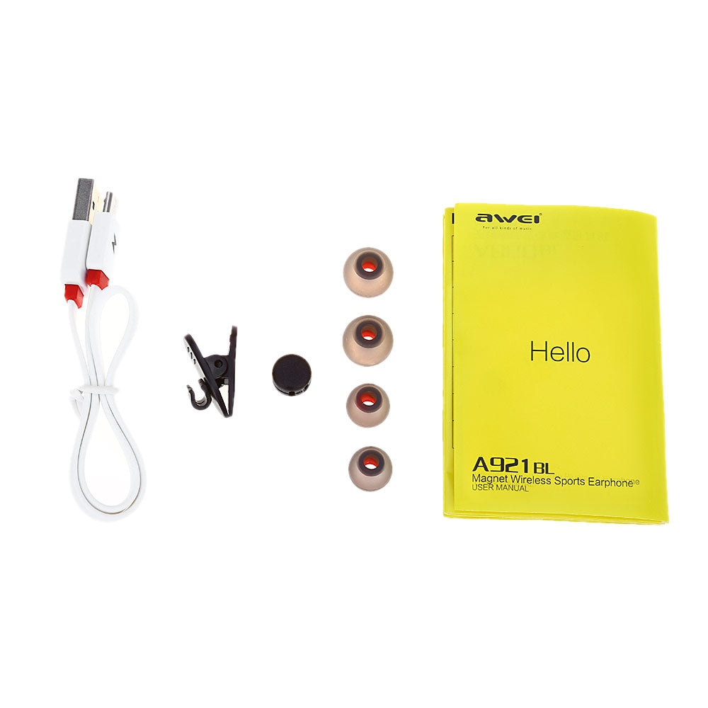 Awei A921BL Bluetooth Sport Earbuds with Mic On-cord Control Noise Cancelling